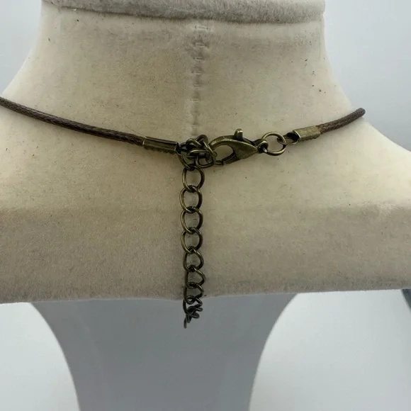 Rectangle Coral Fossil Pendant Necklace - Picture 7 of 14